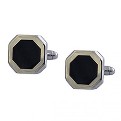 Octagonal Onyx Cuff Links